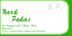 mark pakai business card